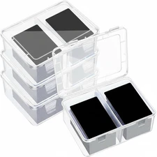 300 Card Storage Box Compatible with Mtg TCG Clear Plastic Trading Card Stora...
