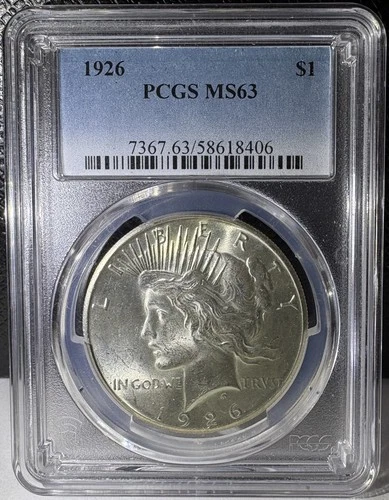 1926 $1 Peace Silver Dollar PCGS MS 63 (406)