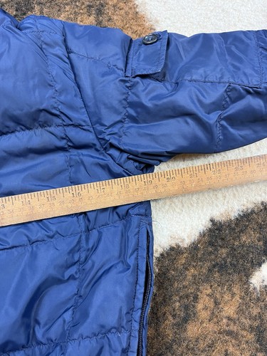 Vtg Eddie Bauer Down Pullover Puffer Jacket 1/2 Zip 80s Blue USA Made @WW *read* - Picture 9 of 10