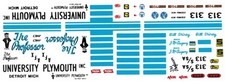 The Professor Bill Shirey Plymouth NHRA Drag 1/32 Slot Car Decals