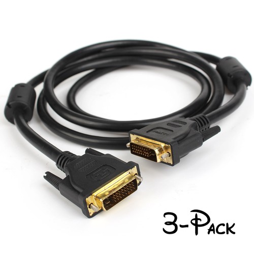 DVI DVI-D Dual Link 24+1 Male to Male Cable Adapter Gold Plated with Ferrites - Picture 15 of 21