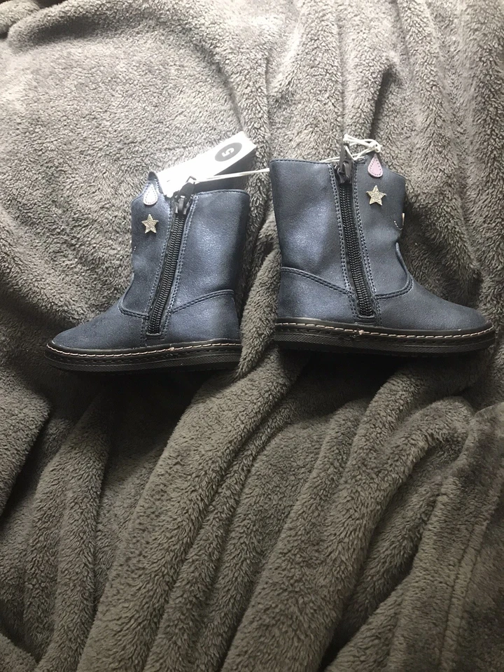 Botas Cat And Jack Azul Brillo Niña Pequeña Talla 5 Foto 2 de 4