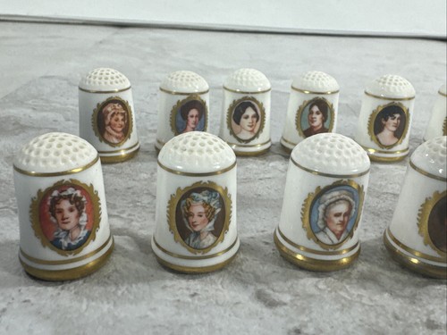 13 1978 Franklin Porcelain Limited Edition Thimbles Presidential First Ladies - Picture 2 of 7