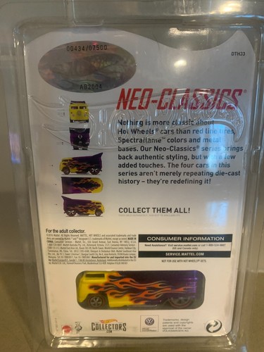 Hot Wheels RLC Neo Classics Volkswagen Drag Bus VW Purple w/flames LOW # NEW - Picture 3 of 4
