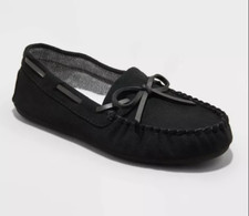 Cat Jack Moccasin Boys Size 1 Black Lionel Slippers A4018
