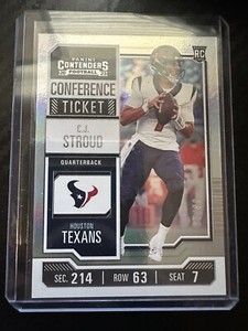 CJ C.J. STROUD 2023 PANINI CONTENDERS #40 ROOKIE CONFERENCE TICKET 27/99 RC