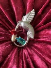 Silver Tone Humming Bird Brooch Christmas Gift Idea! Beautiful!