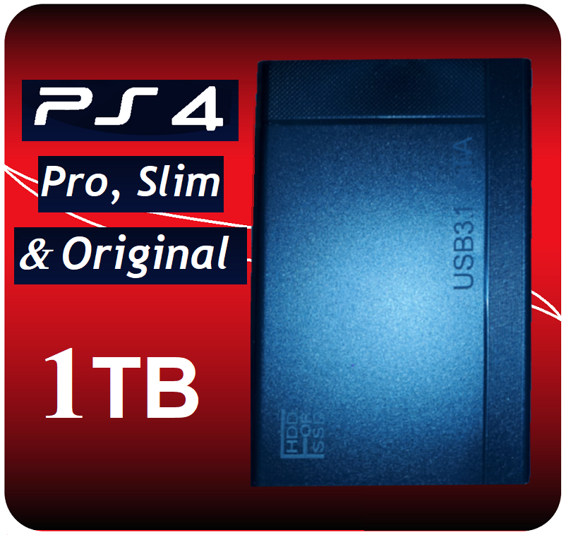 ATA 1TB USB PS4 Expansion Drive 1TB, 750GB or 500GB Slim, Pro