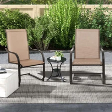 NNECW High Back Patio Chairs with Breathable Fabric for Backyard