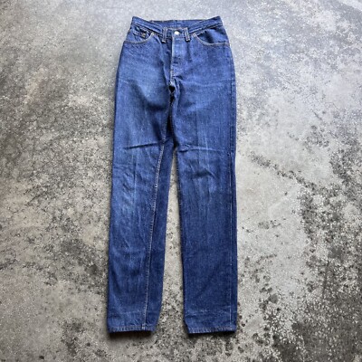 Vintage 80s Levi's 501 Button Fly Dark Blue Denim Jeans Mens