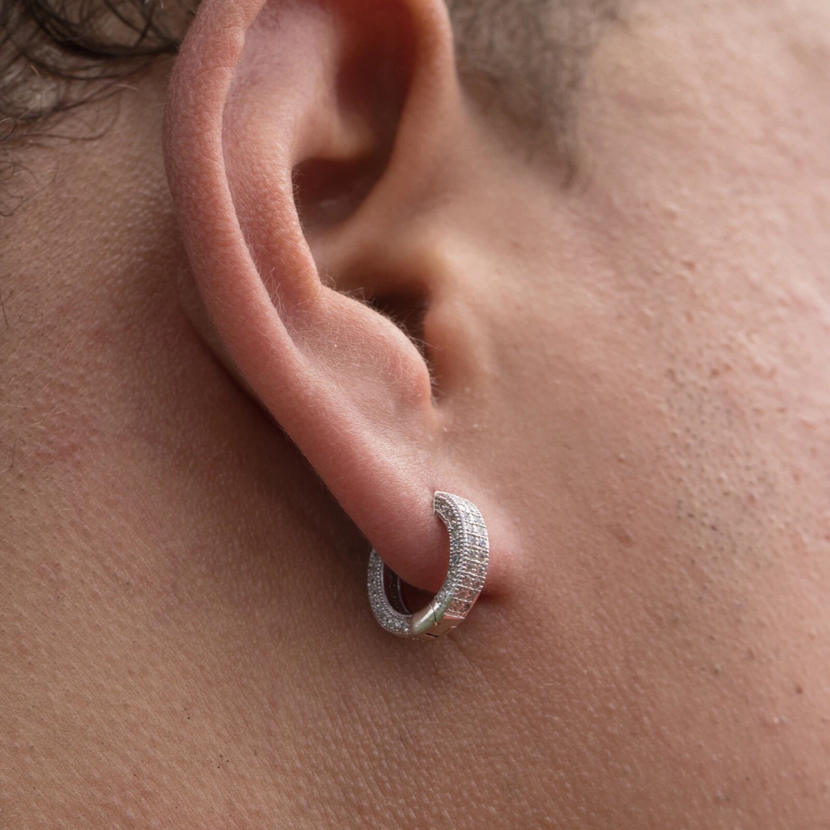 Small hoop shop earring male