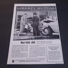 Vintage 1950s Print Ad 1959 Liberty Mutual and National Airlines Advertisement