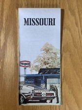 Texaco Map Missouri Kansas City St. Louis Springfield 1975 Gas Oil Advertising