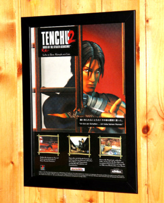 Tenchu 2 Birth of the Stealth Assassins Rare Small Poster / Ad Page Framed PS1..