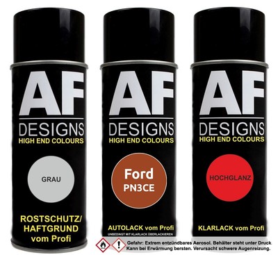Spraydose für Ford PN3CE Blaze Metallic Autolack Klarlack Grundierung  Set