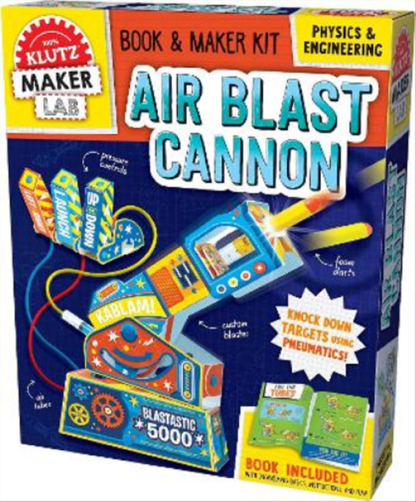 Air Blast Cannon Make your own - Book & Kit Klutz Physics & Engineering Learning