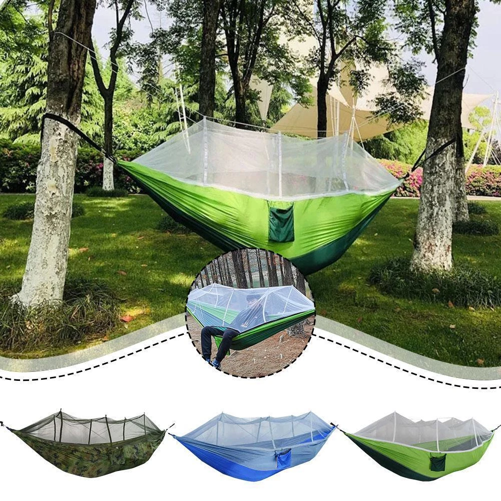 Parachute hammock with mosquito cheap net