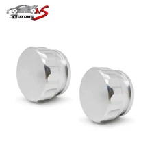 2Pcs 1.5" Silver Weld On Filler Neck And Cap Oil Fuel Water Tank Aluminium Alloy