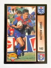 1994 NRL Dynamic Series 1 Mathew Johns card #102 Newcastle Knights NSWL