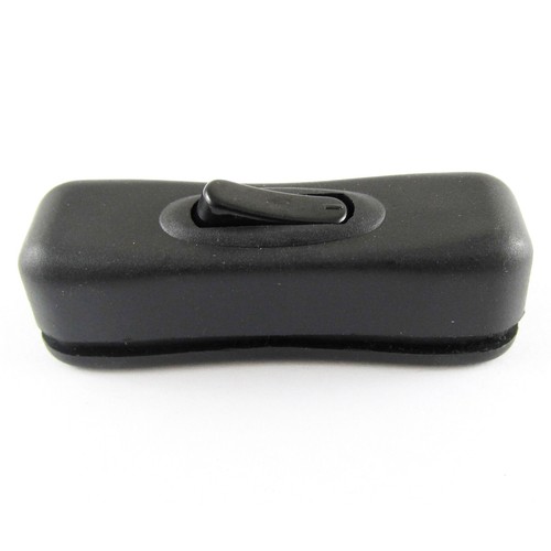 50pcs 1A 125V / 2A 250V Black Plastic ON/OFF Buttom In-Line Cord Wire ...