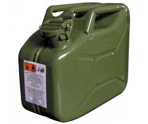 Tanica bidone in metallo 10 lt per carburante infiammabile verde 362003