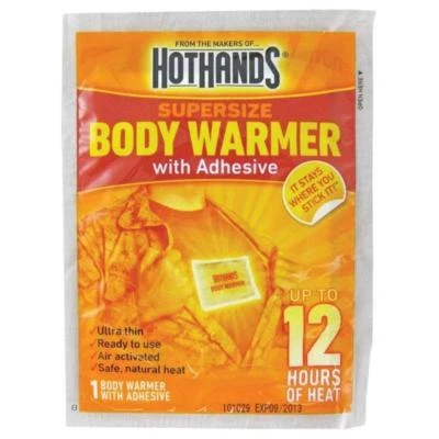 HotHands SUPER SIZE Body Warmers w/ Adhesive Natural Odorless Heat