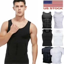 Men Slimming Vest Compression Shirt Gynecomastia Moobs Control Body Shaper Top