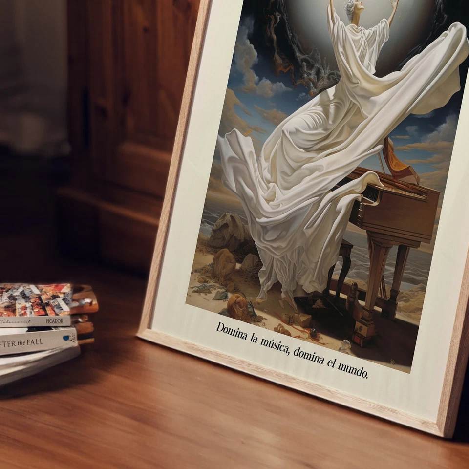 Arte de parede Dali, impressão Salvador Dali, pôster de piano, arte surreal, Salvador Dali - Imagem 2 de 4