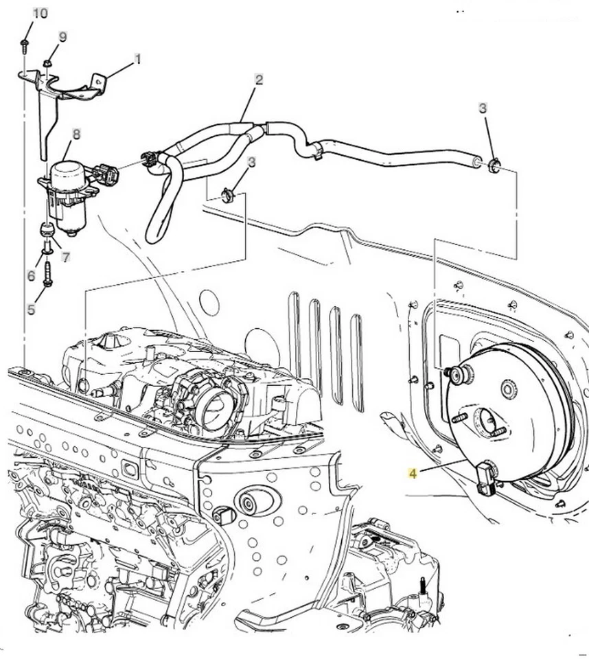 Power Brake Booster 2010-2017 Buick Enclave Chevrolet Traverse GMC Acadia 3.6L - Image 2 of 4