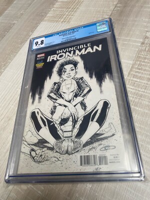 Invincible Iron Man #2 J Scott Campbell Sketch Variant 9.8 CGC Marvel US Comics