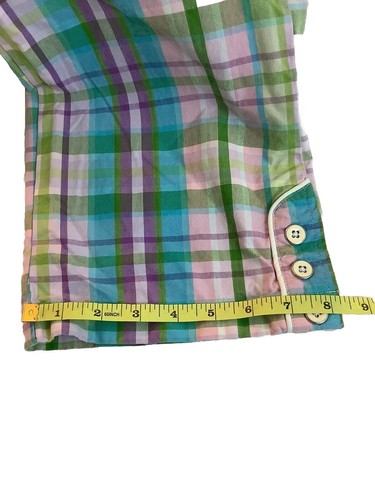 Lands End Girls Plaid Capri Adjustable Waist Pants Size 14 - Picture 6 of 13