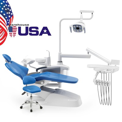 Dental Unit Chair DC Motor Computer Controlled PU Hard Leather Doctor Stool FDA
