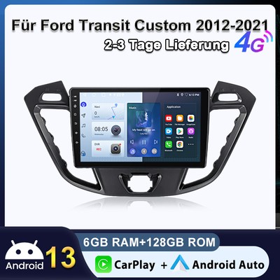 Android 13 Carplay Autoradio Für Ford Transit Custom 2012-2021 DAB+ NAVI 6+128G