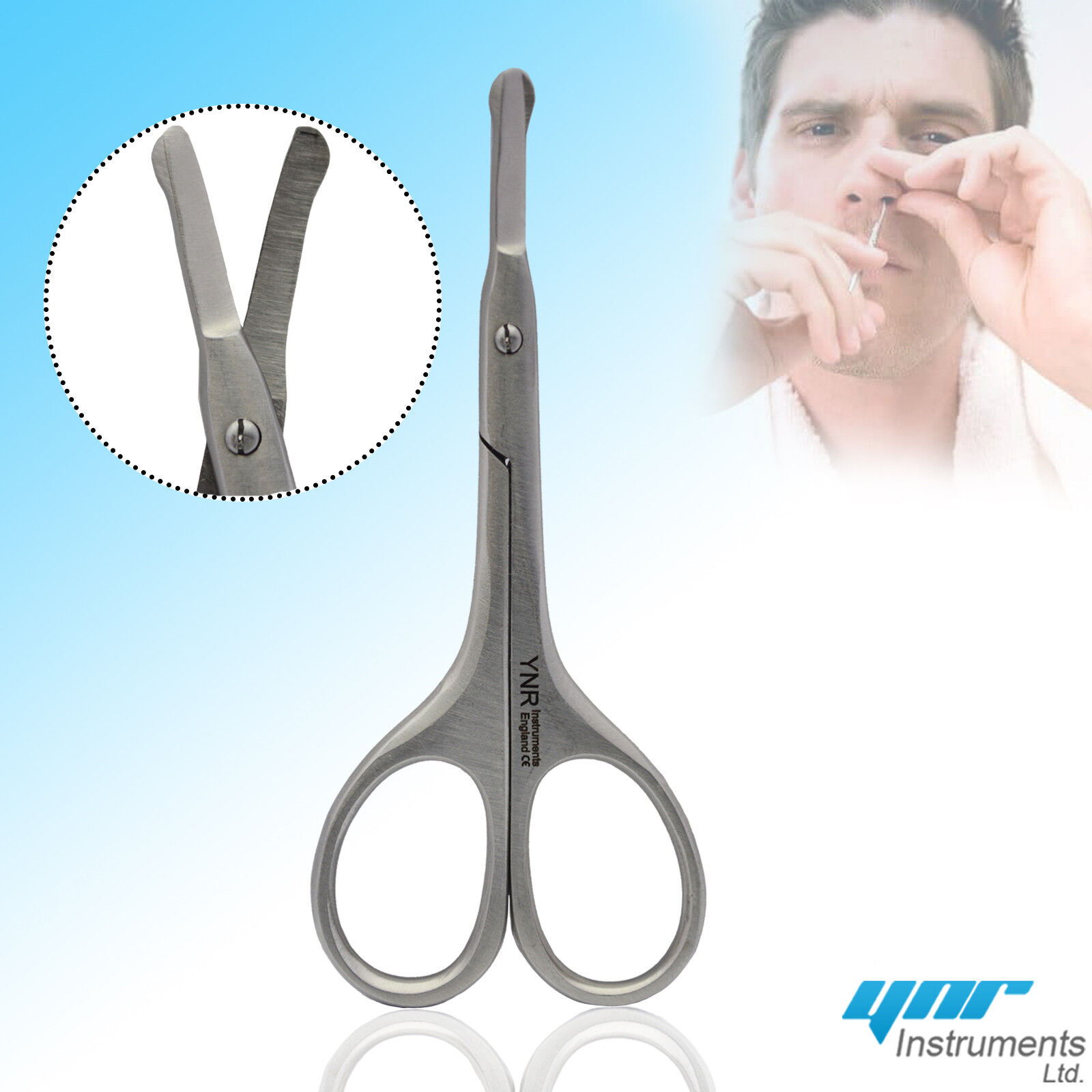 Nose Hair Trimming Scissors |Grooming Essentials| Mustache & Beard YNR  5056174602361 | eBay
