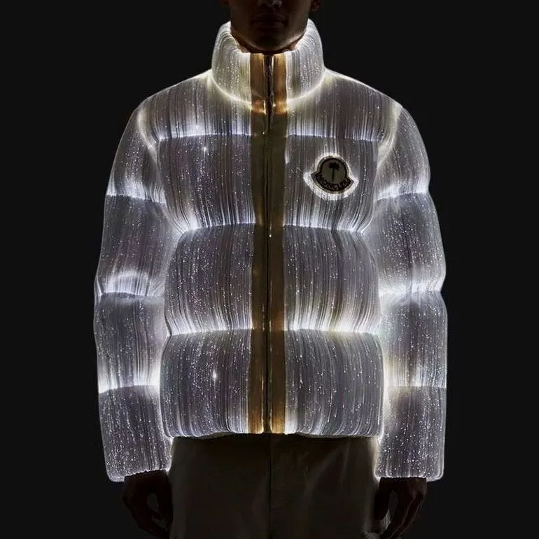 1of700 MONCLER PALM ANGELS MAYA70 Anniversary Jacket LED Light Glow Bright  3 M L