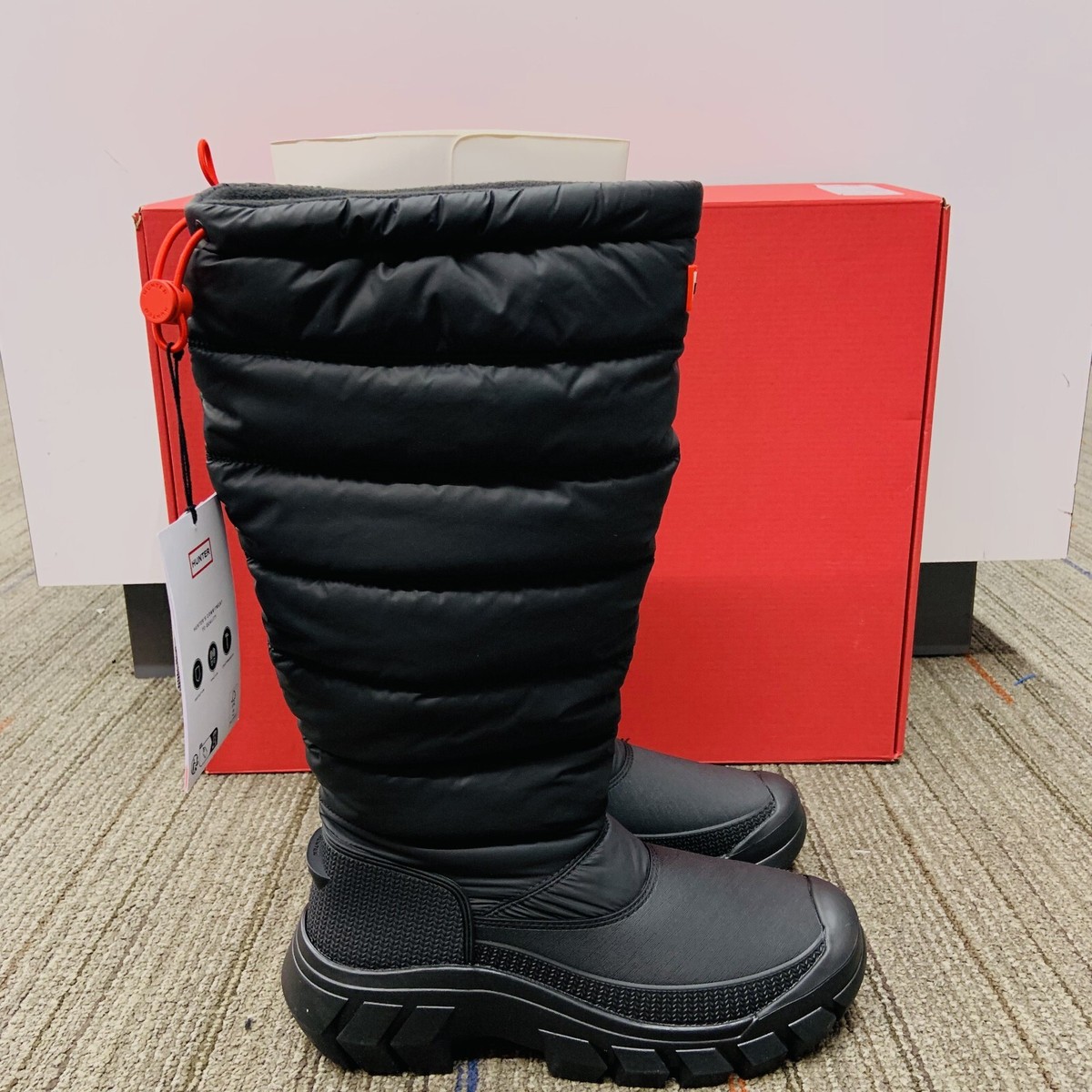 ★HUNTER★ WOMEN Original Intrepid Tall  Boots Black WFT Hunter Women's Intrepid Tall Black Snow Boots WFT2108WWU.BLK