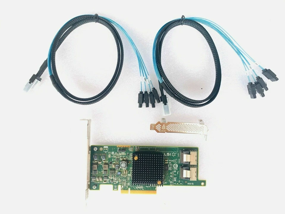 LSI 9207-8i 6Gbs SAS HBA P20 IT Mode For ZFS FreeNAS unRAID +2* 8087 SATA Cable - Image 3 of 3