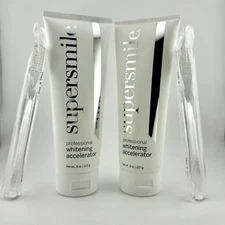(2-Pack) Supersmile Professional Whitening Accelerator 8 Oz + 2 Toothbrushes!