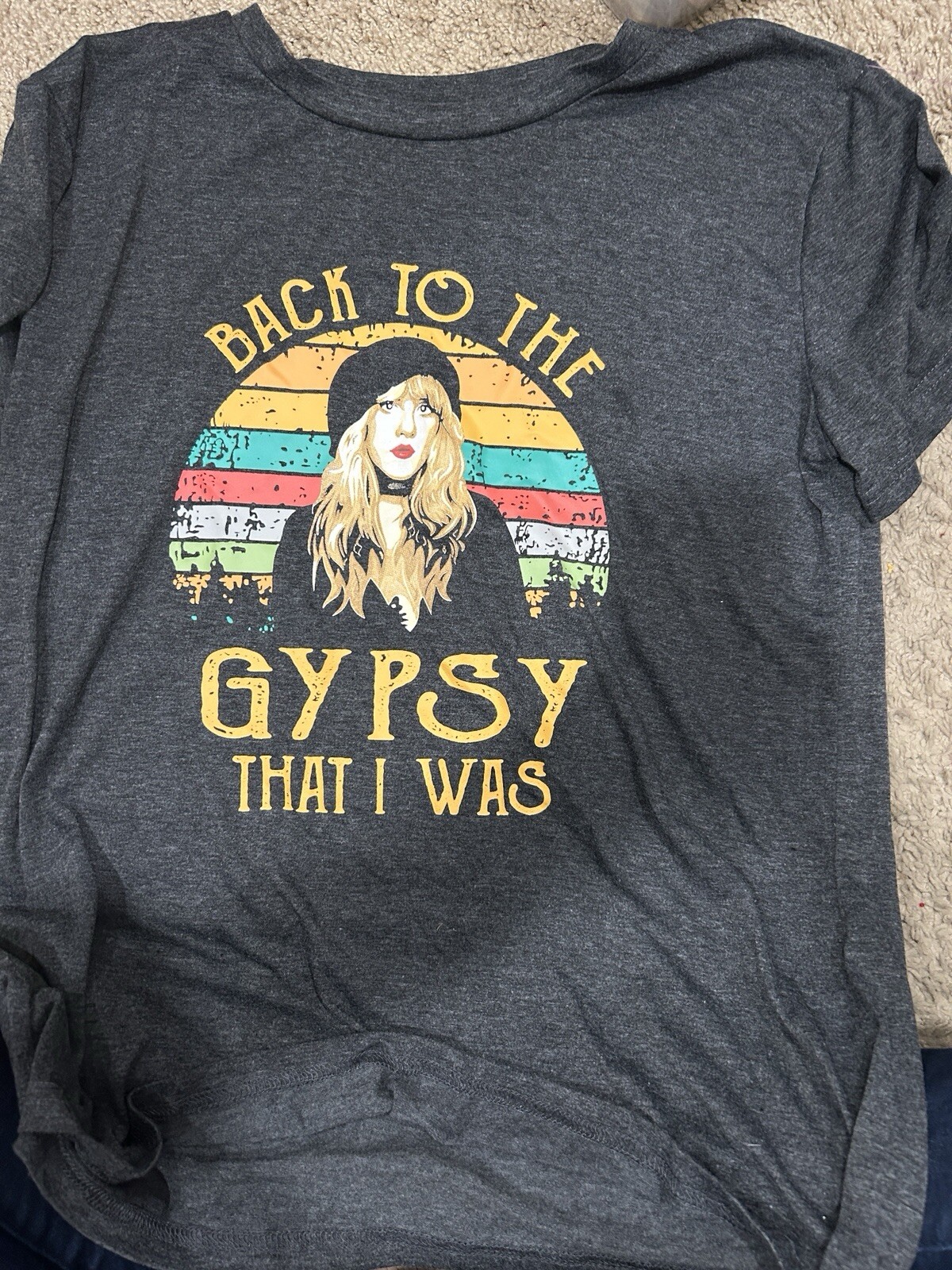 FLEETWOOD MAC STEVIE NICKS Tee T Shirt BACK TO THE GYPSY THAT I WAS XL