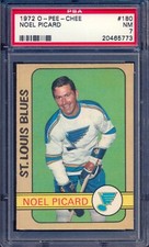 1972-73 OPC O PEE CHEE HOCKEY #180 Noel Picard PSA 7 St. Louis Blues