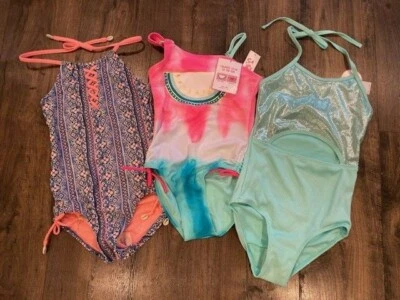 *NWT* JUSTICE Brand Girls One-Piece Swimsuit - Sizes: 7, 8, 10, 12, 14 - Image 1 of 4