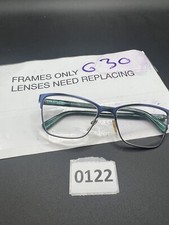 Escada VES 960 Blue Green Lightweight Full Rim Classic Wayfarer Eyeglass Frame