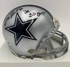 BILL BATES signed/auto'd DALLAS COWBOYS Riddell VSR4 Mini Helmet 3x SB CHAMP-BAS