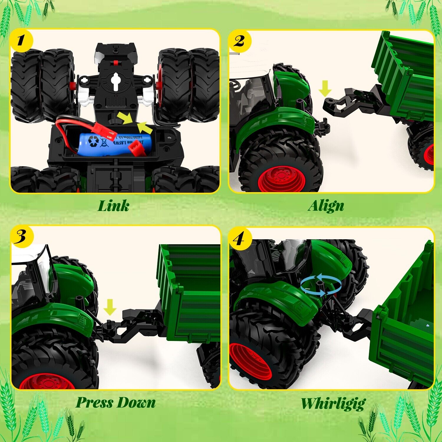 Traktor Spielzeug ab 3 4 5 Jahre, Rc Traktor Ferngesteuert, Ferngesteuerter