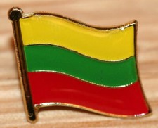 LITHUANIA Lithuanian Flag Country Metal Lapel Pin Badge