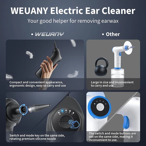 Ear Wax Removal Tool Water Powered Wush Ear Cleaner Electric Ear Cleaning Kits - Picture 17 of 19
