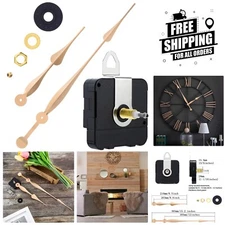 Long Shaft Gold Clock Movement with Silent Operation - 12-Inch Hands