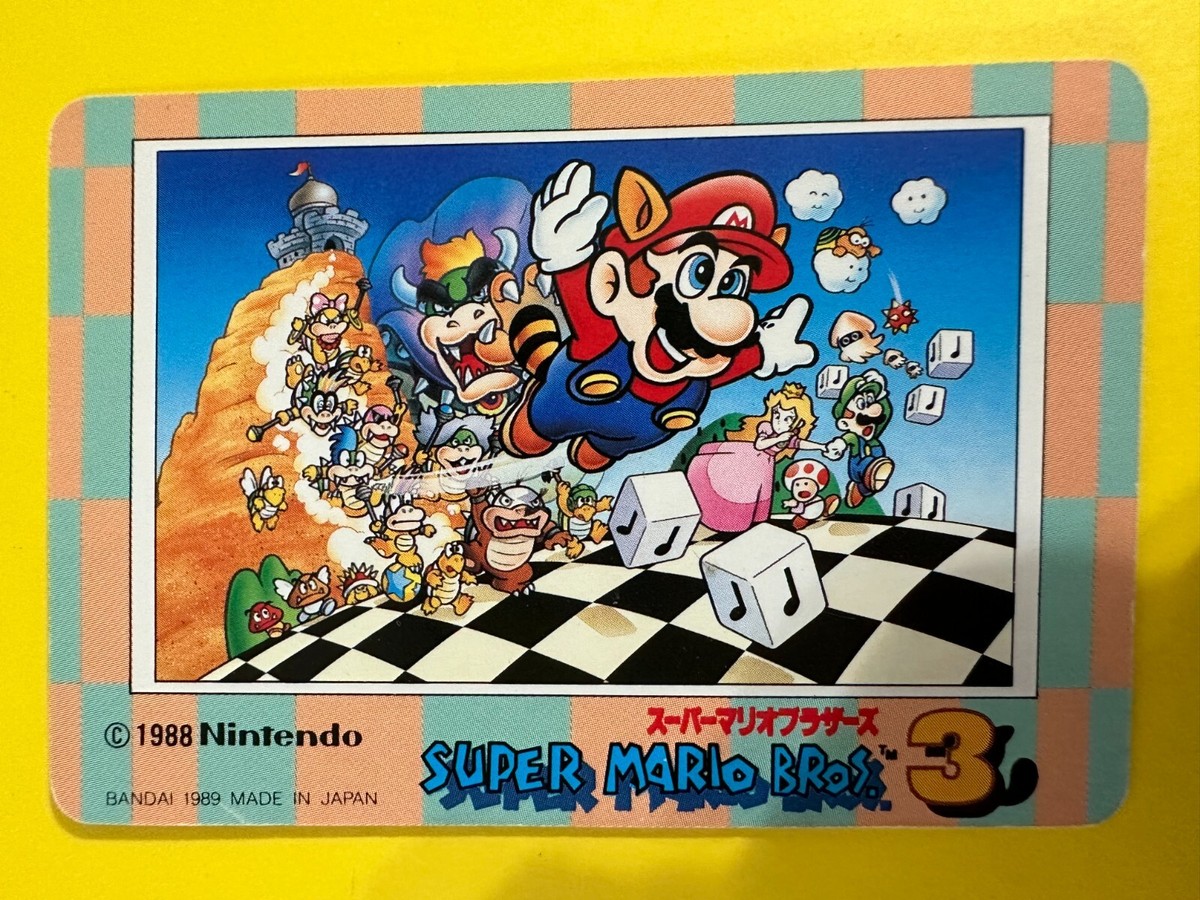 27 Gabon Super Mario Bros 3 Card TGC Nintendo Bandai 1989 Japanese