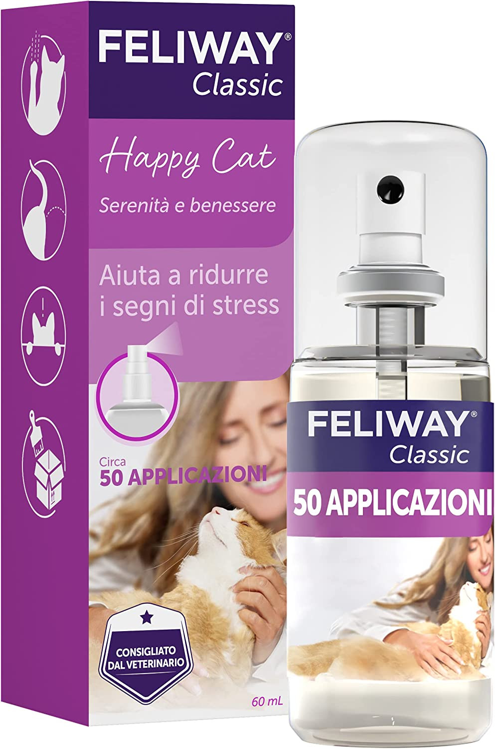 Classic Spray Calmante per Gatti 60ml | Antistress Feromoni Originale