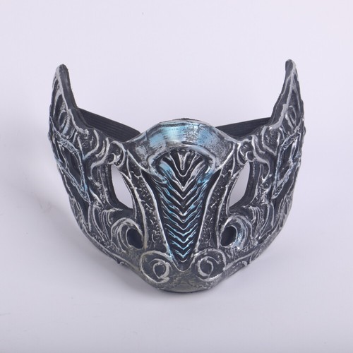 2021 Mortal Kombat Sub-Zero Mask Cosplay Adult Face Mask Halloween Party Props - Picture 8 of 11